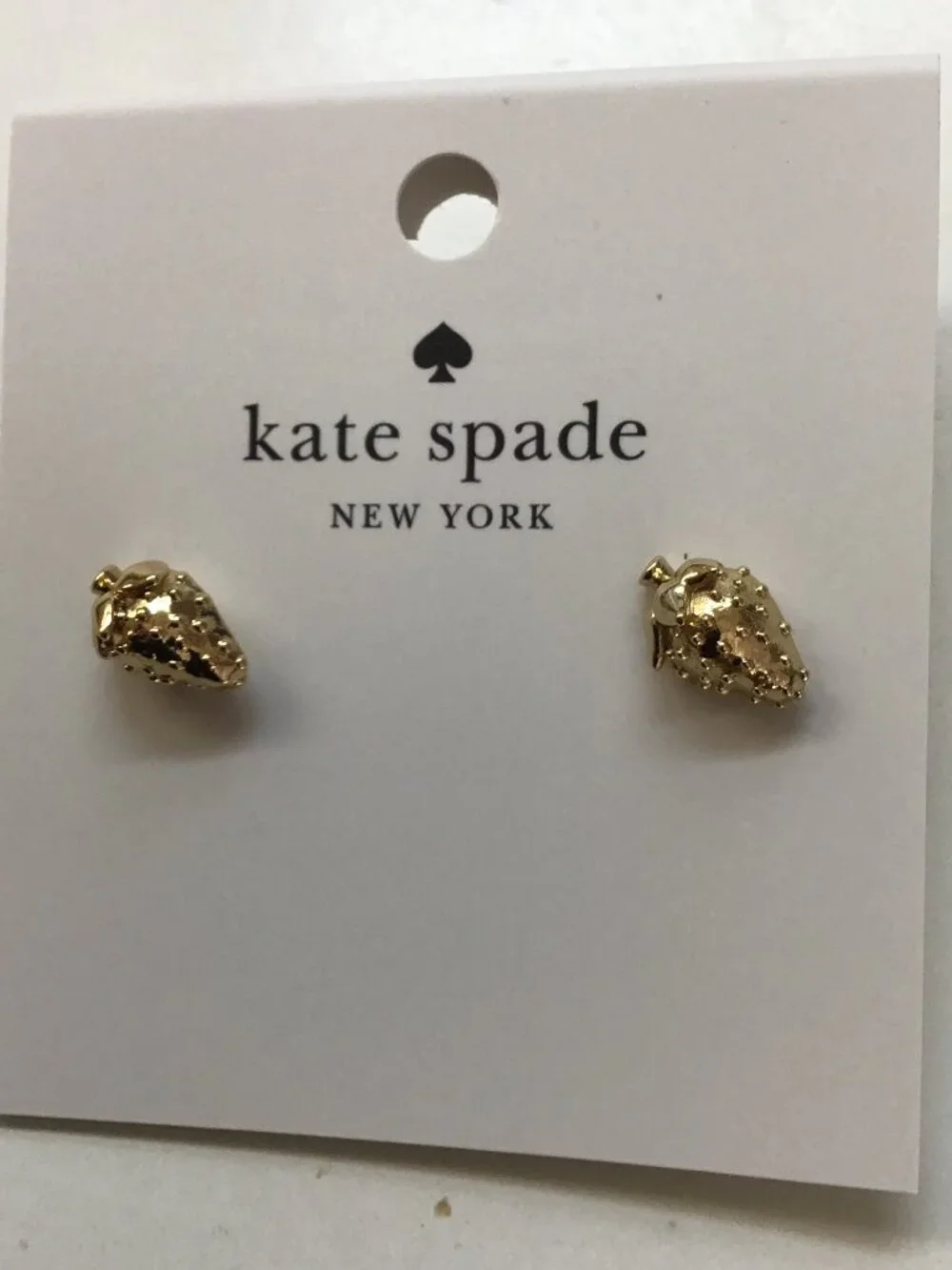 Kate Spade New Gold Strawberry Earrings